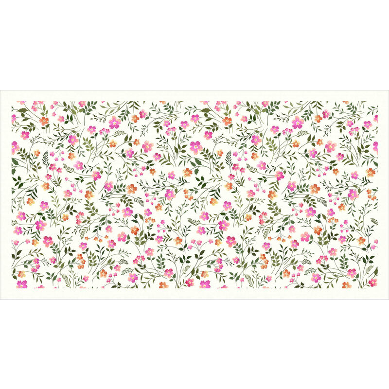 

Camino de cocina, 100% Made in Italy, Alfombra antimanchas con impresión digital, Camino antideslizante y lavable, Modelo Flowers - Bettie, cm 100x52