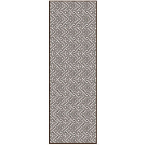 Passatoia da ingresso stile geometrico, 100% Made in Italy, Tappeto  antimacchia con stampa digitale, Runner antiscivolo e lavabile, 75x140cm