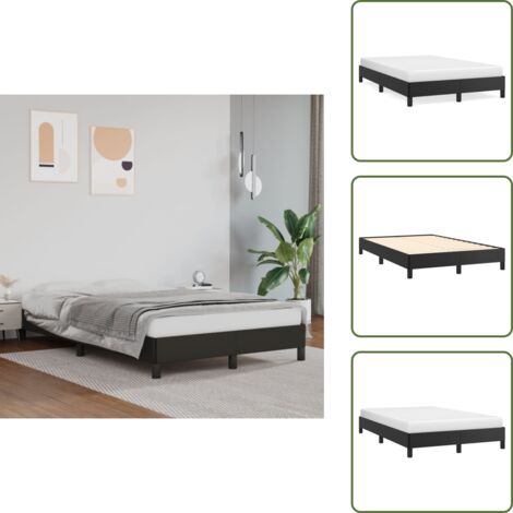 Doghe in compensato - vidaXL Giroletto senza Materasso Nero 120x190 cm Similpelle - Letto con supporto