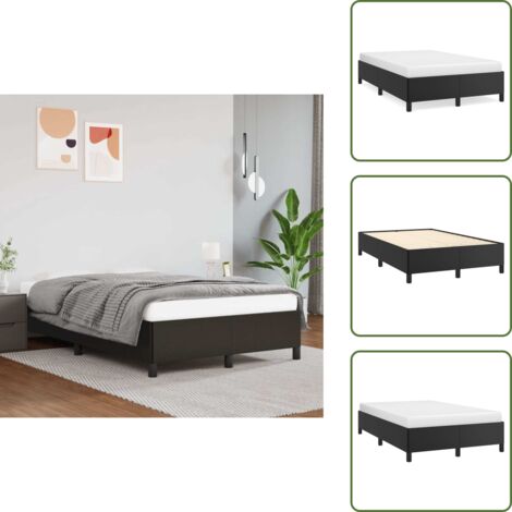 Doghe in compensato - vidaXL Giroletto senza Materasso Nero 120x190 cm Similpelle - Letto per camera da letto