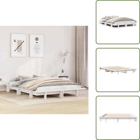 Doghe per letto - vidaXL Letto senza Materasso Bianco 120x200 cm Legno Massello di Pino - Letto con rete