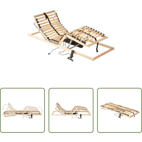 Doghe regolabili -  Letto con Telaio a Doghe Elettrico 28 Doghe 7 Zone 80x200 cm