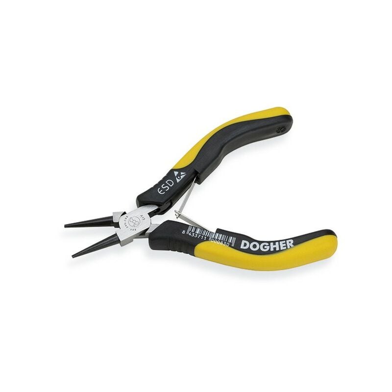 Dogher - Mini pince à bec rond, esd, 125 mm 240-125