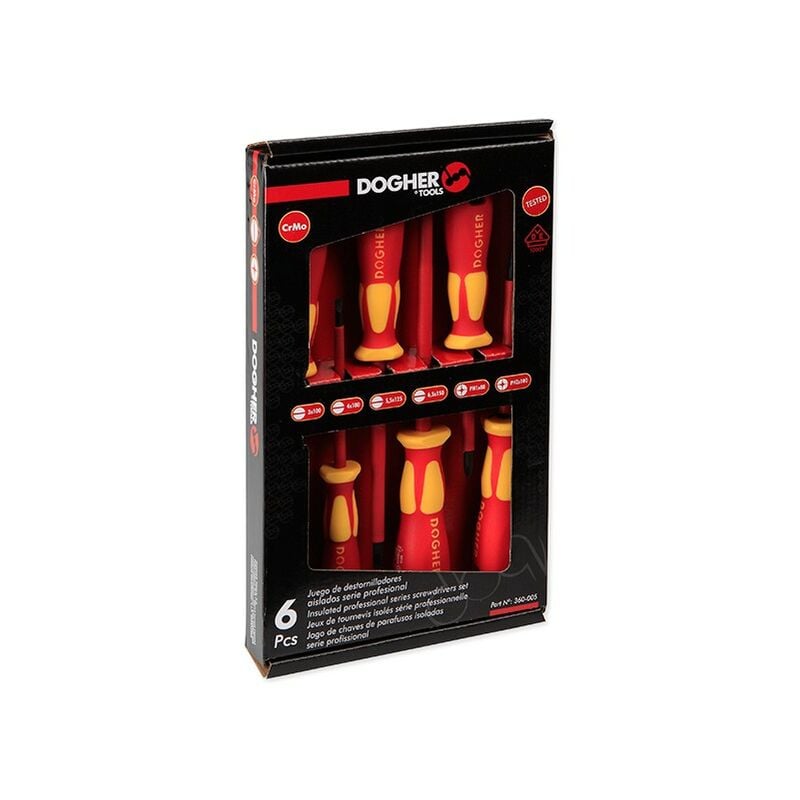 Dogher - Jeu de tournevis dans la boîte, 6 pièces, vde 360-006