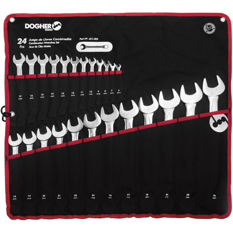 Dogher 451-005 BOLSA NYLON 24 LLAVES COMBINADAS 6-36MM