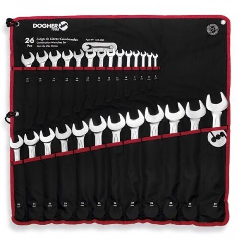 Dogher 451-006 BOLSA NYLON 26 LLAVES COMBINADAS 6-32MM
