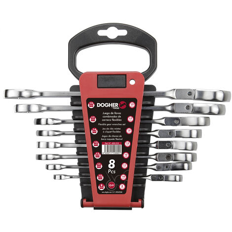Dogher 458-018 JUEGO 8 LLAVES COMB.CARRACA FLEX. 8-19