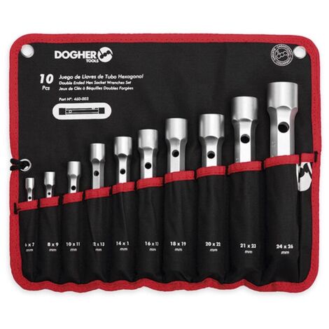 Dogher 460-003 BOLSA NYLON 10 LLAVES DE TUBO HEXAGONAL