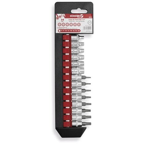 Dogher 503-052 JUEGO 14 UD. VASOS+PUNTAS TORX 1/4