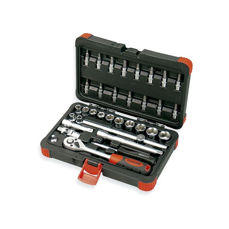 Dogher - Boîtier de douille Allen 3/8, 34 pièces 516-003