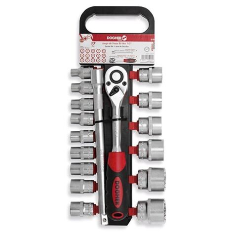 Dogher 530-071 JUEGO 17 UD. VASO BIHEX. 1/2 8-32MM