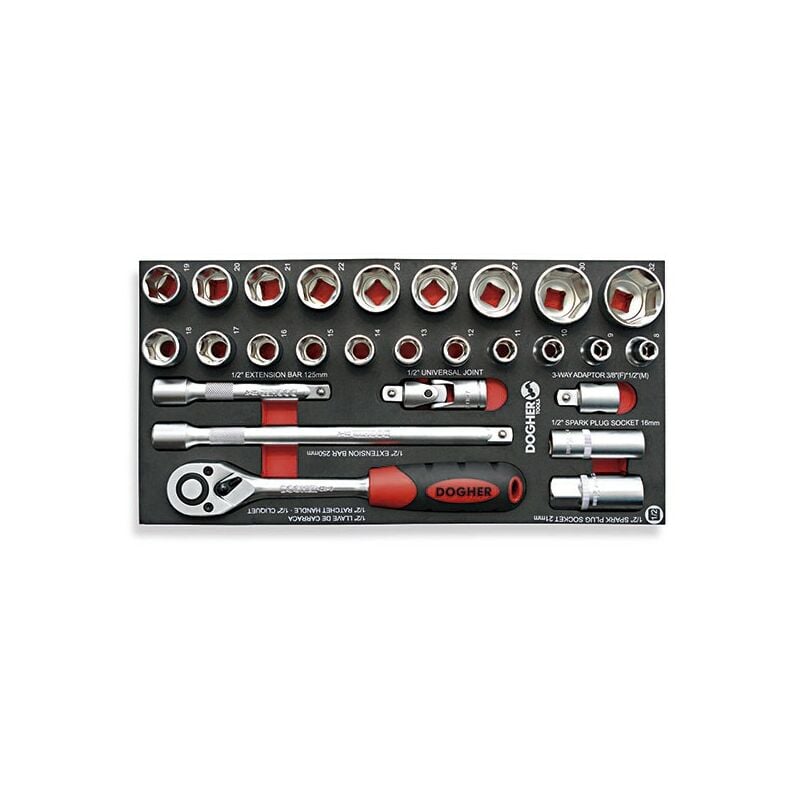 Dogher - Sac combiné 27 Clé à douille Allen 1/2 531-080