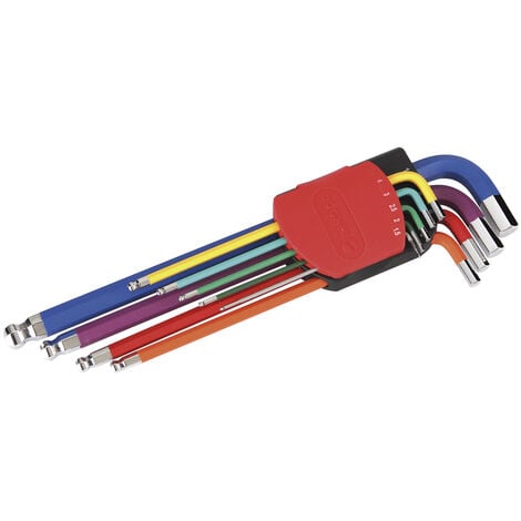 Dogher 605-069 JUEGO DE LLAVES COLORES HEX RED. 9PZS