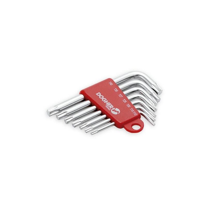 Dogher - T10-T40 Jeu de 7 clés à douille Torx 606-007