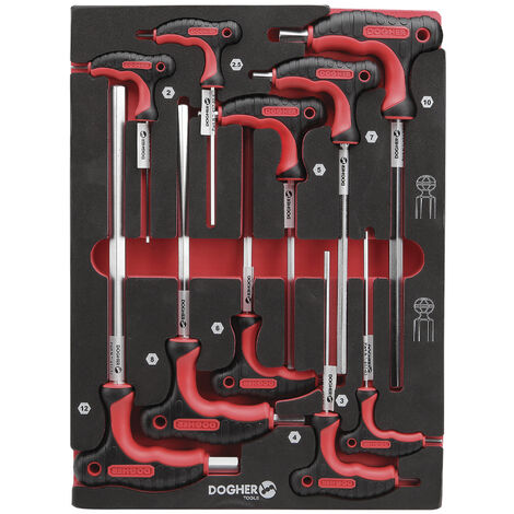 Dogher 617-080 B. COMB 1/2 10 LLAVES T HEX RECTA