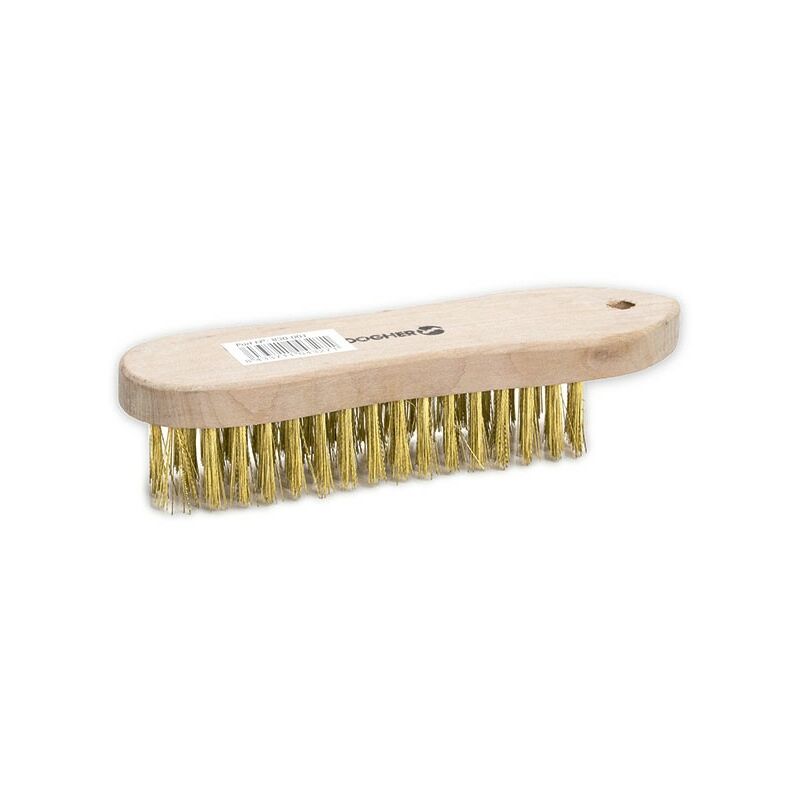 Dogher - Brosse en laiton avec manche en bois 5x15x200mm 830-001