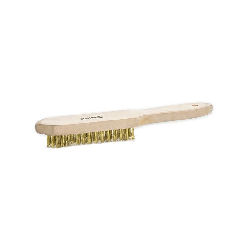 Dogher - Brosse en laiton avec manche en bois 4x15x290mm 830-002