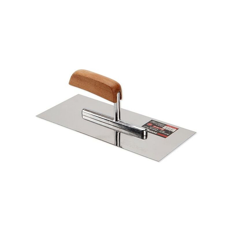Dogher - Truelle rectangulaire en acier inoxydable avec bimat 280x215 886-001