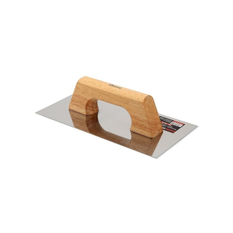 Dogher - Truelle rectangulaire en acier inoxydable avec bois 300x150 886-002