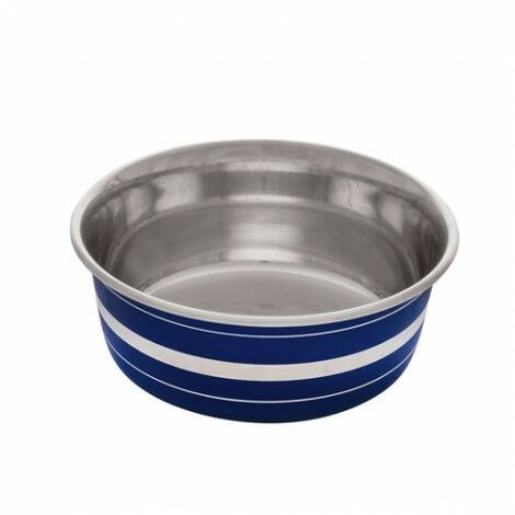 Dogit Comedero Aceroinox, blauer Streifen, 560 ml