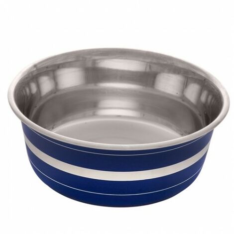 Dogit Comedero Aceroinox, Blue Stripe, 1,15L