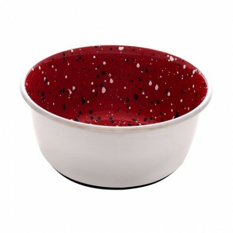 Dogit Comedero Aceroinox, Red Speckle, 950 ml.