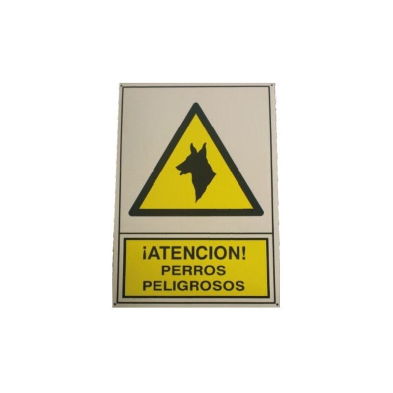Image of Insprovet - Dogni pericolosi inseriti Segnalazione 34,5 x 24,5 cm, pvc
