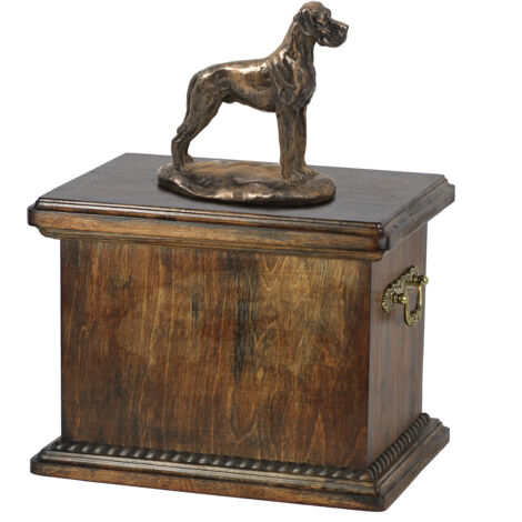 Dogue Allemand II - Urne pour cendres de chien, urne avec statuette, urne élégante de style classique de la marque Art-Dog