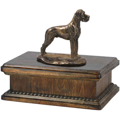 Dogue Allemand II - Urne pour cendres de chien, urne classique avec statuette, urne élégante avec chien par Art-Dog