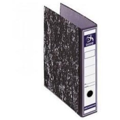 Dohe archivador archinovo carton rigido palanca folio lomo ancho negro jaspeado