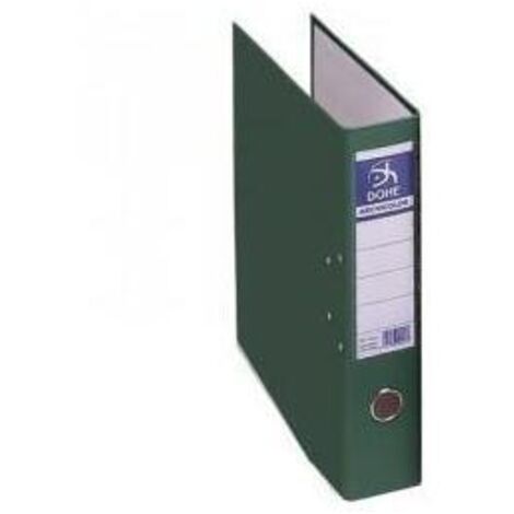DOHE ARCHIVADOR CARTÓN RIGIDO FORRADO PP PALANCA FOLIO LOMO ANCHO RADO VERDE