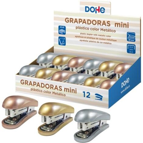 Dohe Grapadoras Mini Expositor 12 C/Surtidos Metálicos