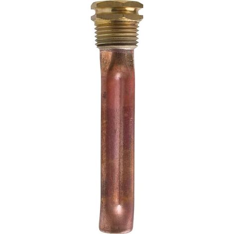 Doigt de gant 1/2 laiton DN15x16mm, L de tube 200 mm cuivre, Version forme