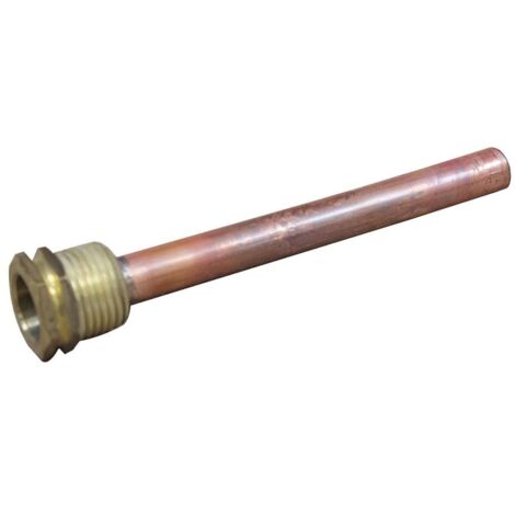 Doigt de gant cuivre Mâle 1/2" (15/21) - Longueur 117 mm - Ø10x11 - Thermador