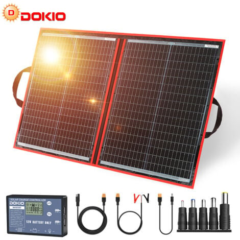 Dokio 100w monocristallin Panneau solaire portable pliable pour VR/Camping/phoner