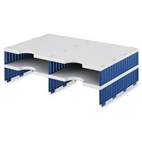 Dokumentenablage doc duo Aufbaueinheit 48,5 x 14 x 33,1 cm (B x H x T) Polyl grau/blau