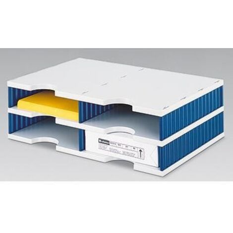 Dokumentenablage doc duo Grundeinheit 48,5 x 15,3 x 33,1 cm (B x H x T) Polyl grau/blau