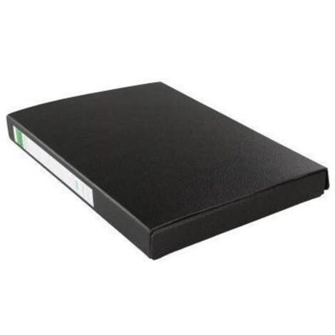 Dokumentenmappe 24,5 x 31,8 cm (B x H) DIN A4 280 Bl. (80 g/m²) 30mm Hartpappe recycelt schwarz