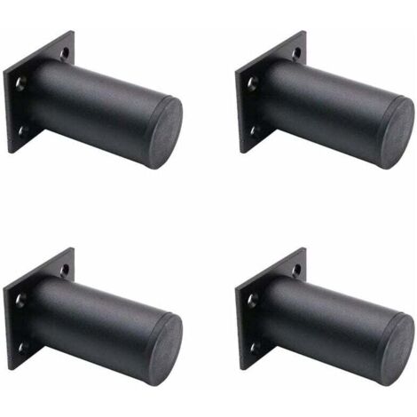 DOLASO 4 Pieds De Meubles Réglables Noir Mat , En Alliage D'aluminium 38x80 Mm, Pieds De Meuble Tv Pour Table Basse D'armoire, Pied De Support Pour Canapé De Meuble
