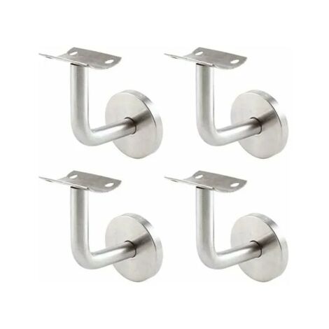 DOLASO 4x Supports de Main Courante Inox 304 pour Rampe Escalier acier inoxydable Soutien Support Mural