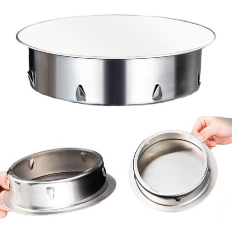 Dolaso – Bouchon tuyau de poêle 125mm – Chapeau cheminée perforé en acier inoxydable – Étanchéité optimale pour tuyaux de 125mm