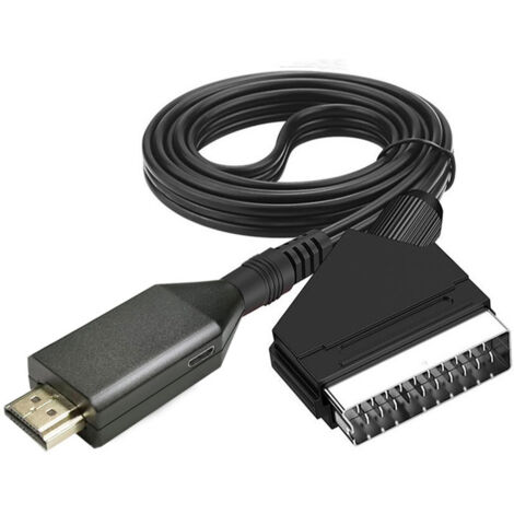 DOLASO Câble péritel vers HDMI-Adaptateur péritel vers HDMI-Convertisseur audio vidéo péritel tout en un vers HDMI 1080p/720p