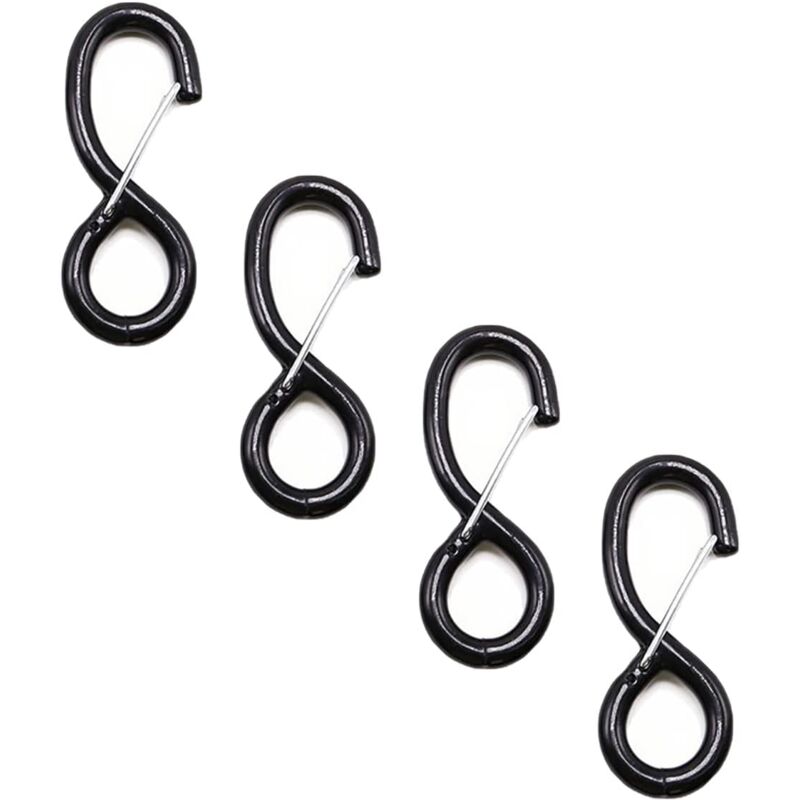 Lot de 4 crochets à cliquet robustes de rechange pour sangles d'arrimage à cliquet et sangles à cliquet, crochet en s avec verrou 38 mm x 1500 kg