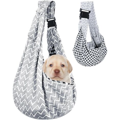 Dolaso – Sac de transport pour chien pliable et réglable – Haute capacité jusqu'à 15 lbs – Bandoulière ajustable – Pour alpinisme et vélo