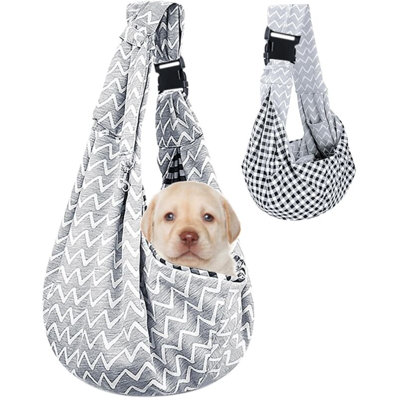 Sac Transport Chien,Sac de Transport pour Chien Pliable,réglable,Haute capacité, Une épaule, bandoulière, Portable pour Une Utilisation en extérieur