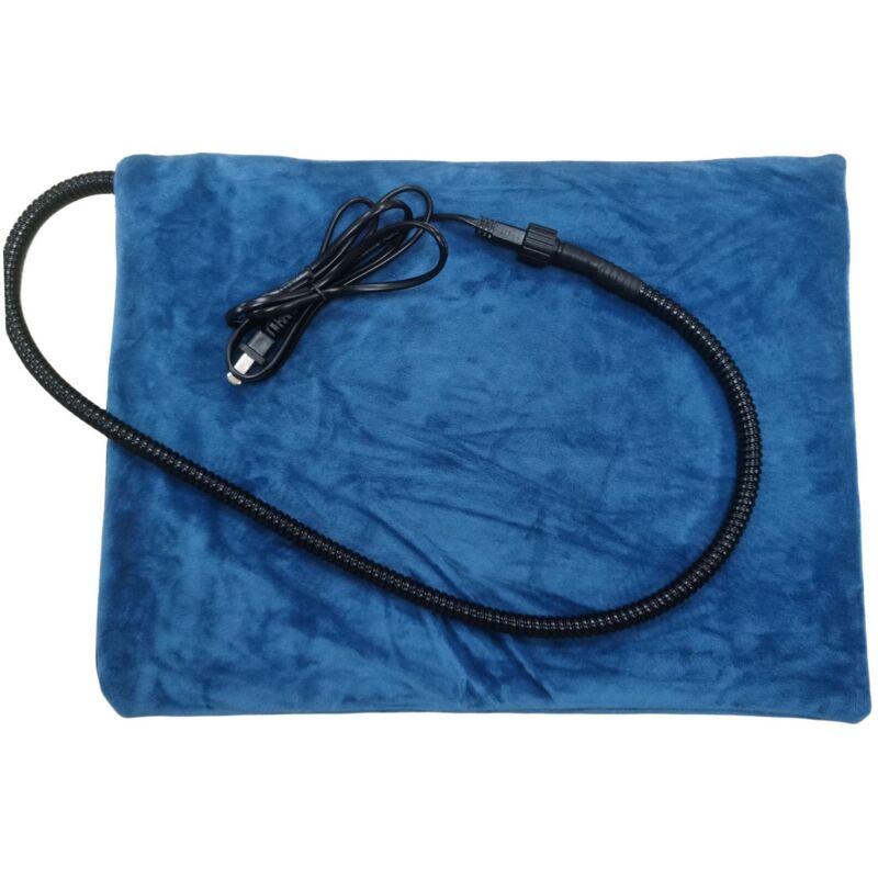 DOLASO Tapis Chauffant pour Animaux Chien Chat avec Voyant Lumineux, 40×40cm, Température Constante, Anti-Mordant, Imperméable, Coussin Chauffant