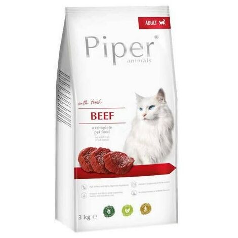 DOLINA NOTECI Piper Animals au bœuf - Croquettes pour chat - 3 kg