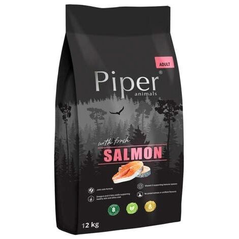 DOLINA NOTECI Piper Animals Lachs Trockenfutter für Hunde, 12 kg Beutel
