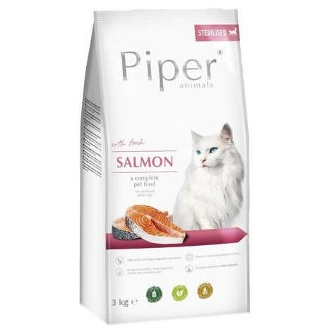 DOLINA NOTECI Piper Animals mit Lachs - Trockenfutter für Katzen - 3 kg