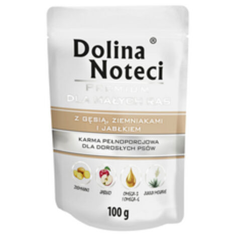 Dolina Noteci Premium Aliment humide pour chiens de petites races à l'oie, sachet de 100 g